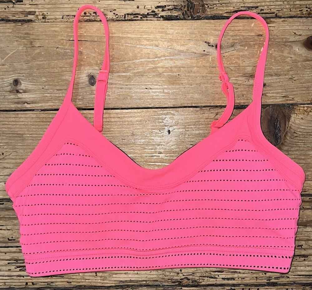 Lorna Jane Women’s Size S? Neon Pink Sports Bra W/Adjustable Straps *Padded
